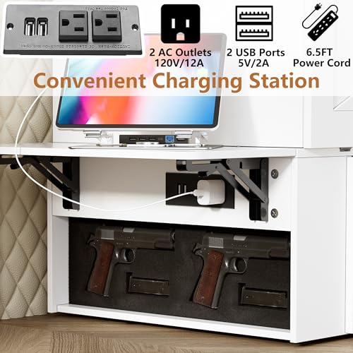 Murphy Bed Queen with Storage & Charging Station B814062
