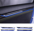8pcs ABS Carbon Fiber Car Door Panel Stripe Cover Trim Accessories RED Pack of 2 U766