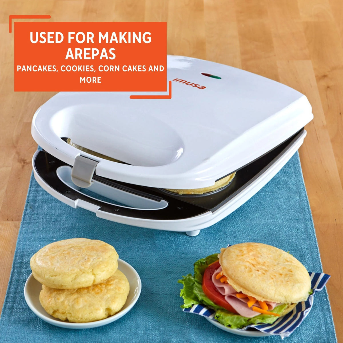White 4 Slot Electric Arepa Maker N926