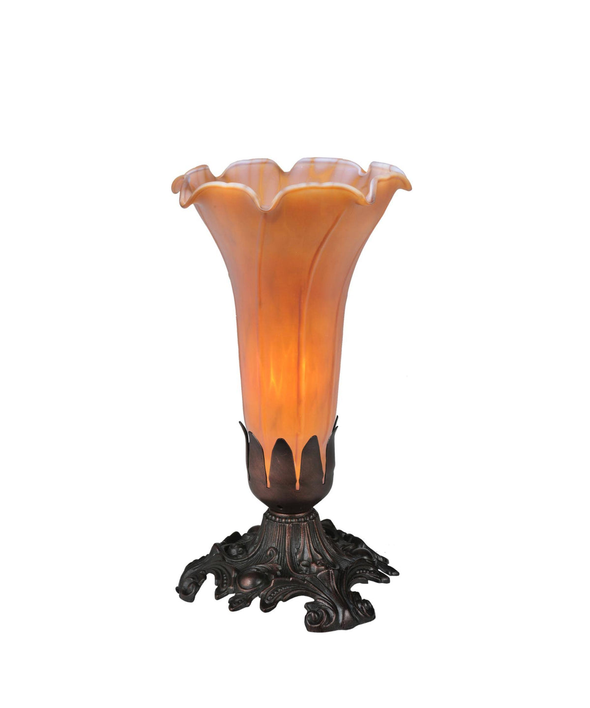 Amber Pond Lily Accent Lamp P4246