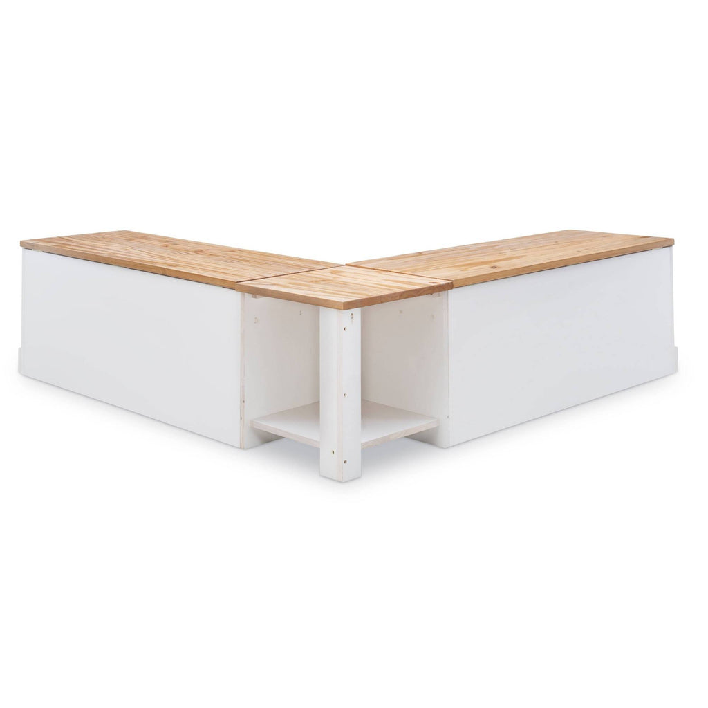 Natural Finish Breakfast Nook with Table and Storage, Seats 4 F2648