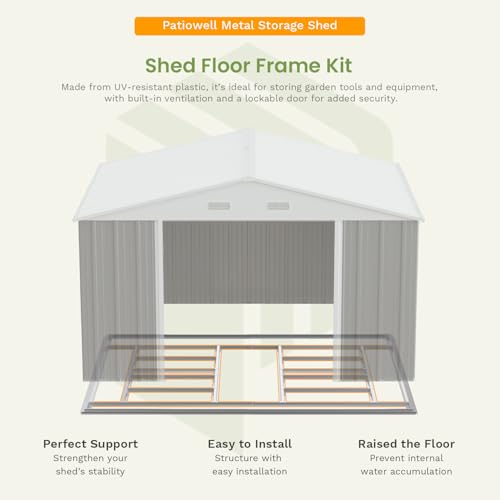 Brown Metal Outdoor Storage Shed Y452338