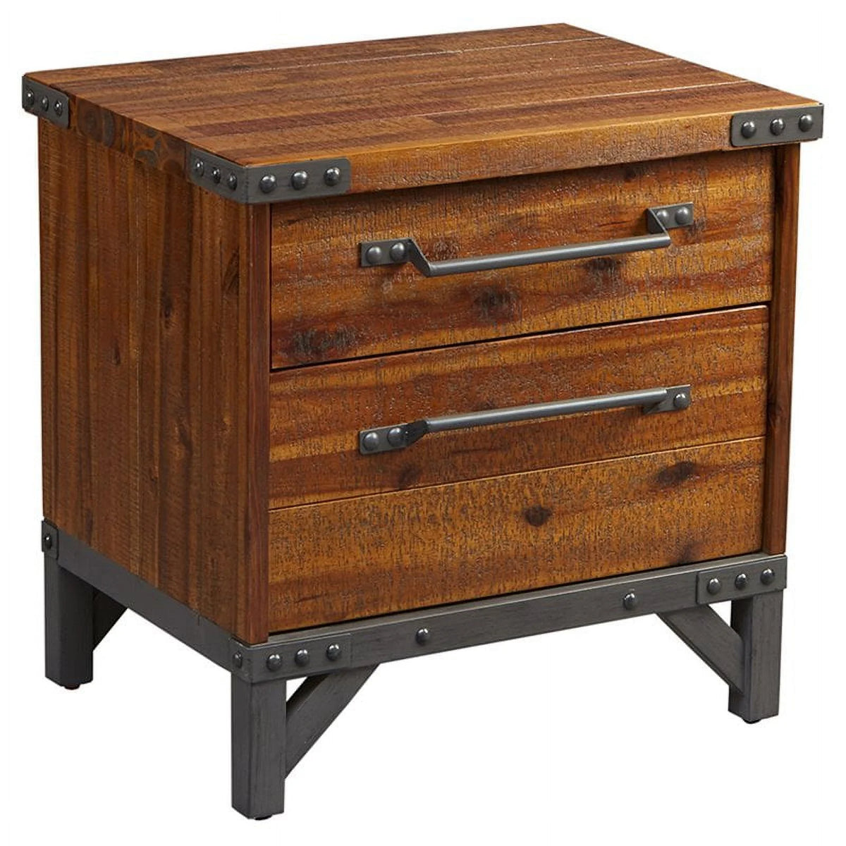 Solid Wood Nightstand Set of 2 O19700