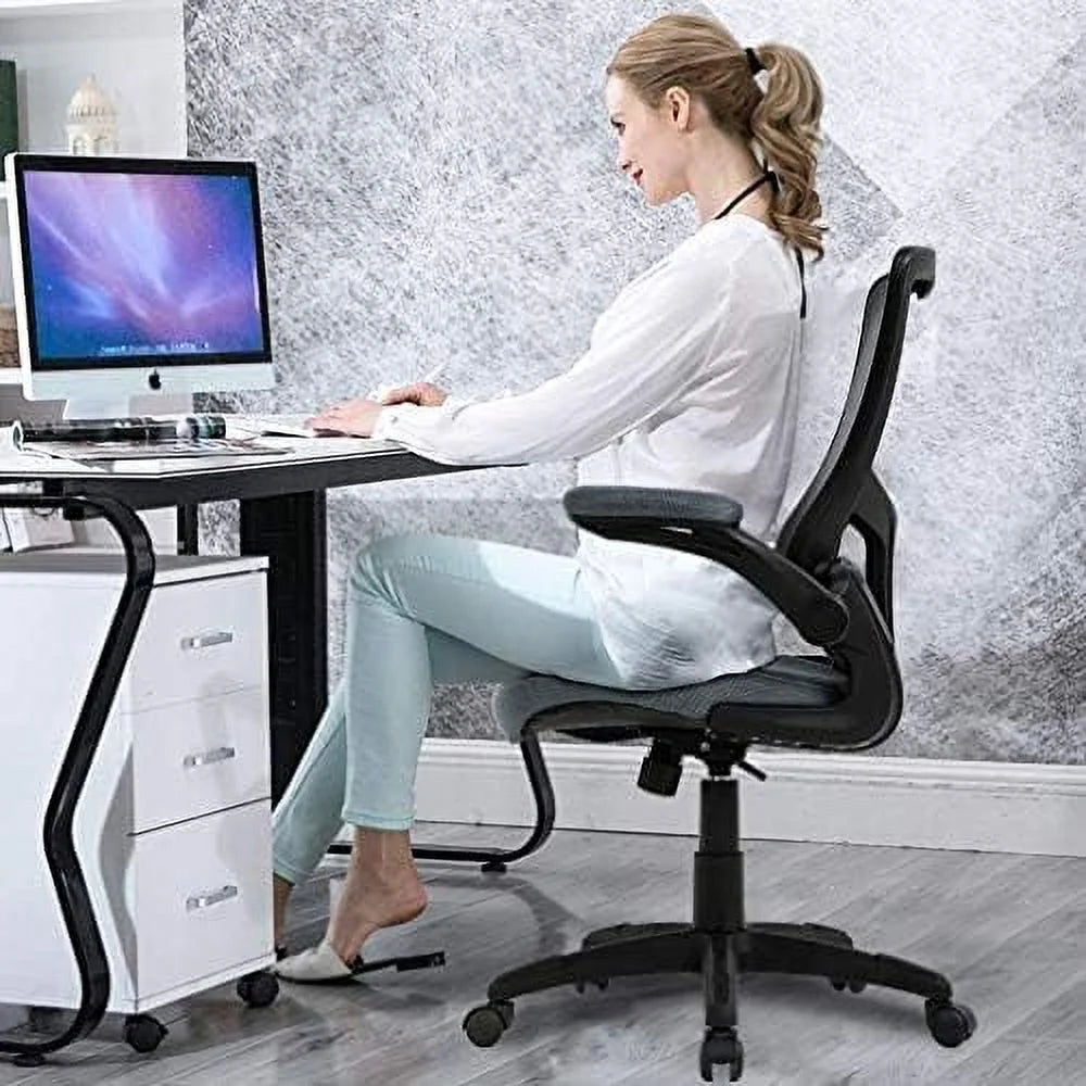 Black Mesh Ergonomic Office Chair with Lumbar Support M88115