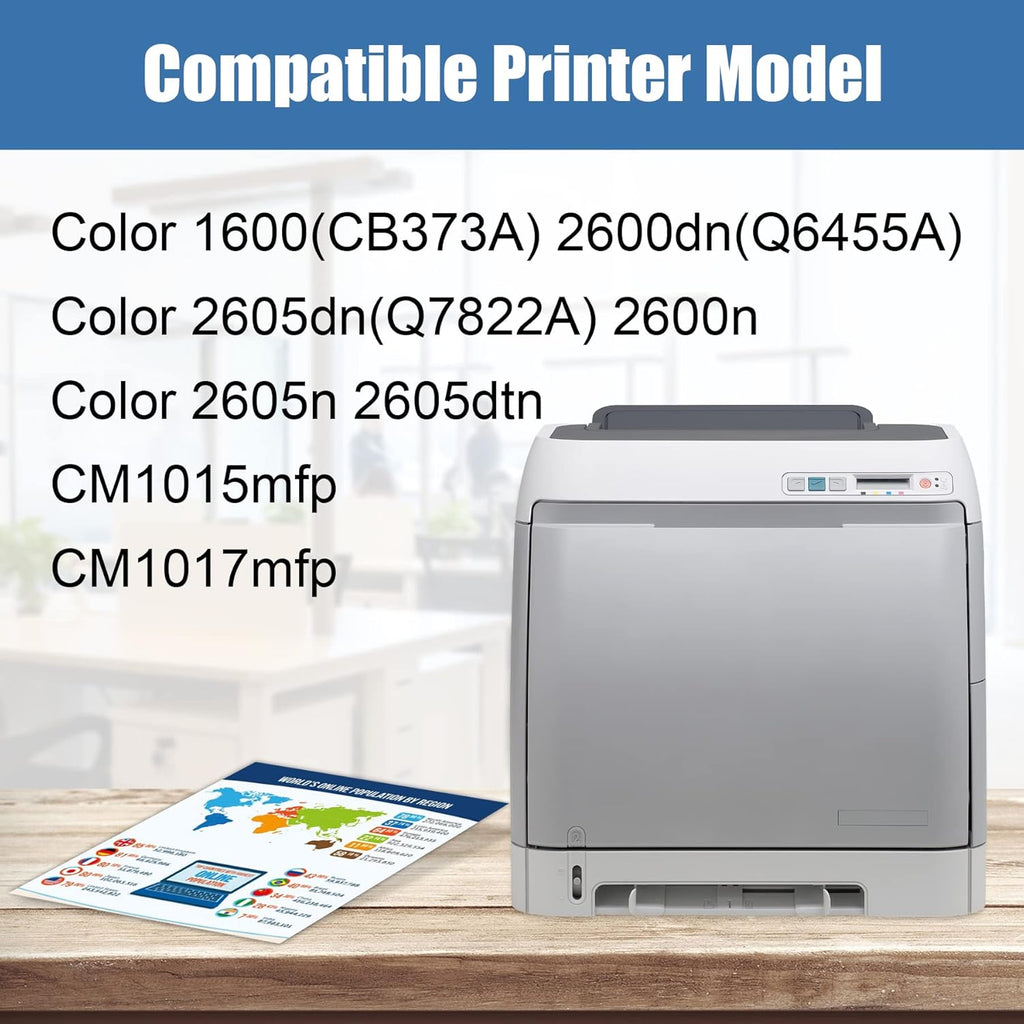 3-Pack Toner Cartridge for HP Color 1600 2600dn 2605dn Printers R139710