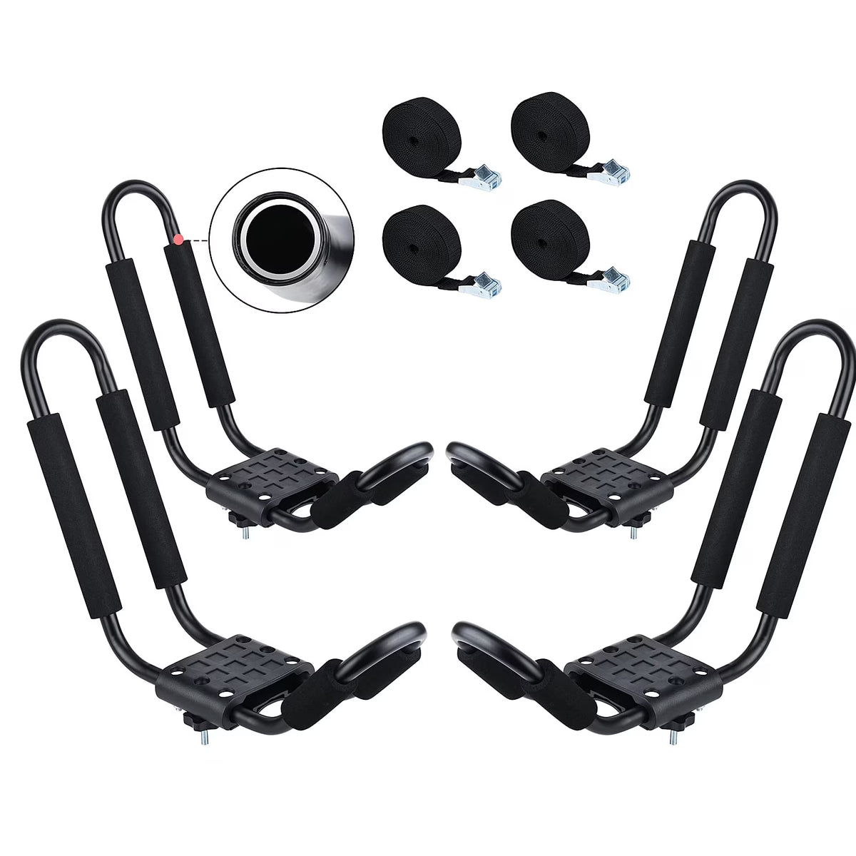 Kayak Roof Rack with 4 Ropes V571