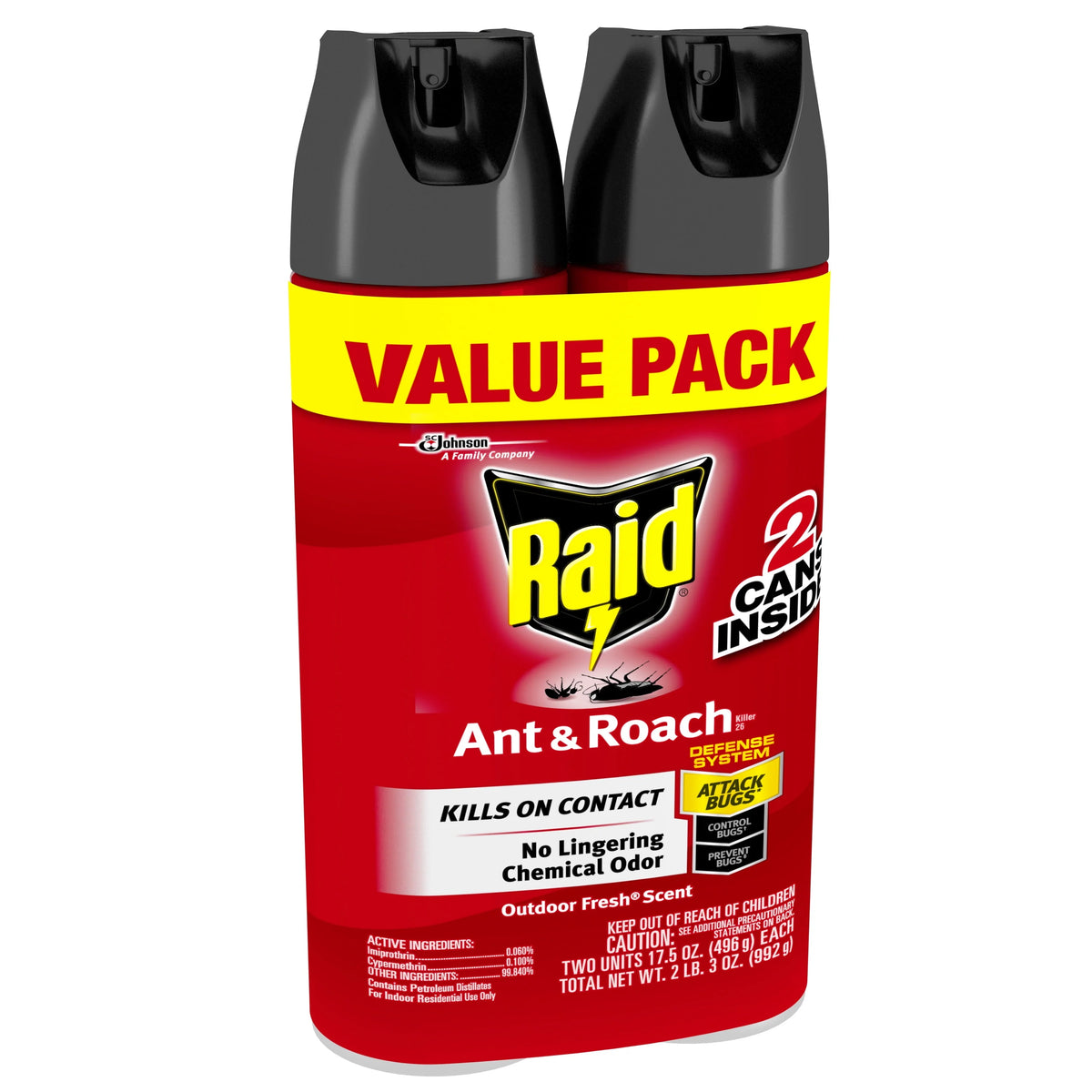 Ant & Roach Killer Outdoor Fresh Scent 17.5 oz 2 ct X31932