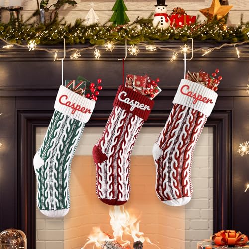 18.5'' Burlap Plaid Christmas Stockings 1-Pack Q80714