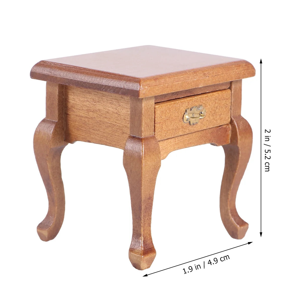 1:12 Walnut Colo Miniature Bedside Table Toy N199277