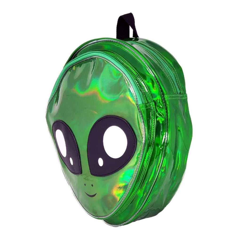 Green Alien Head Vinyl Backpack I2506