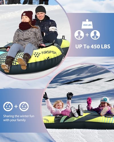 Inflatable Snow Sled with Towable Leash E54308
