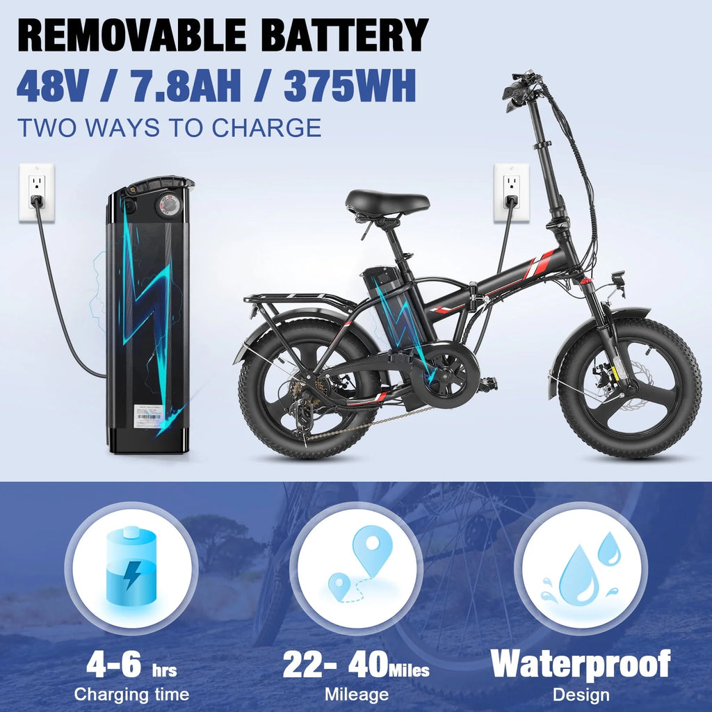 Fat Tire Folding Electric Bike with LCD Display W632