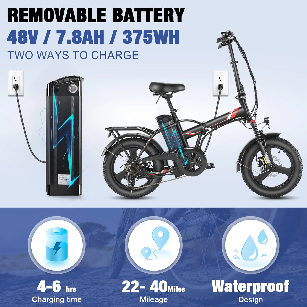 Fat Tire Folding Electric Bike with LCD Display W632