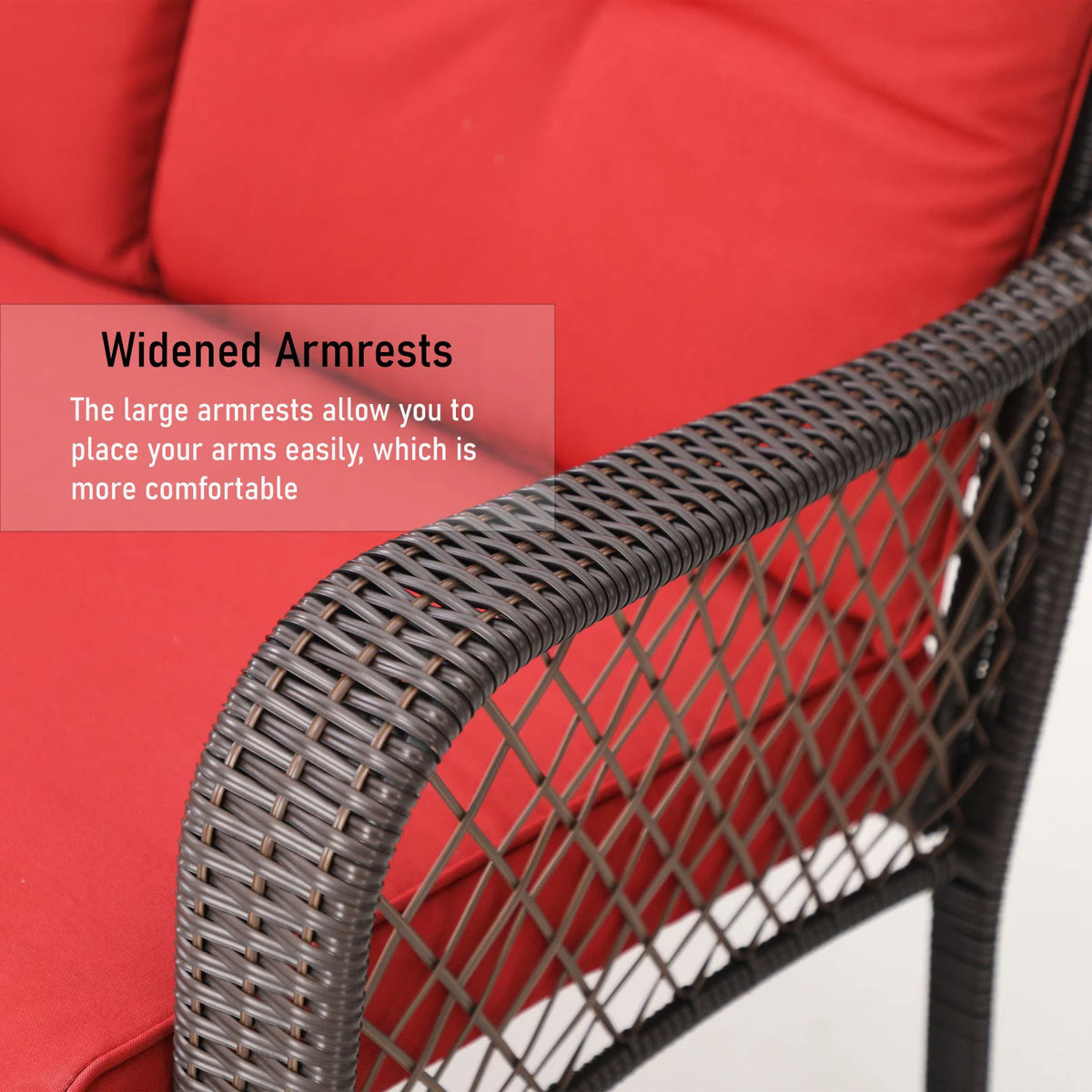 4 Pieces Rattan Patio Conversation Set R4078