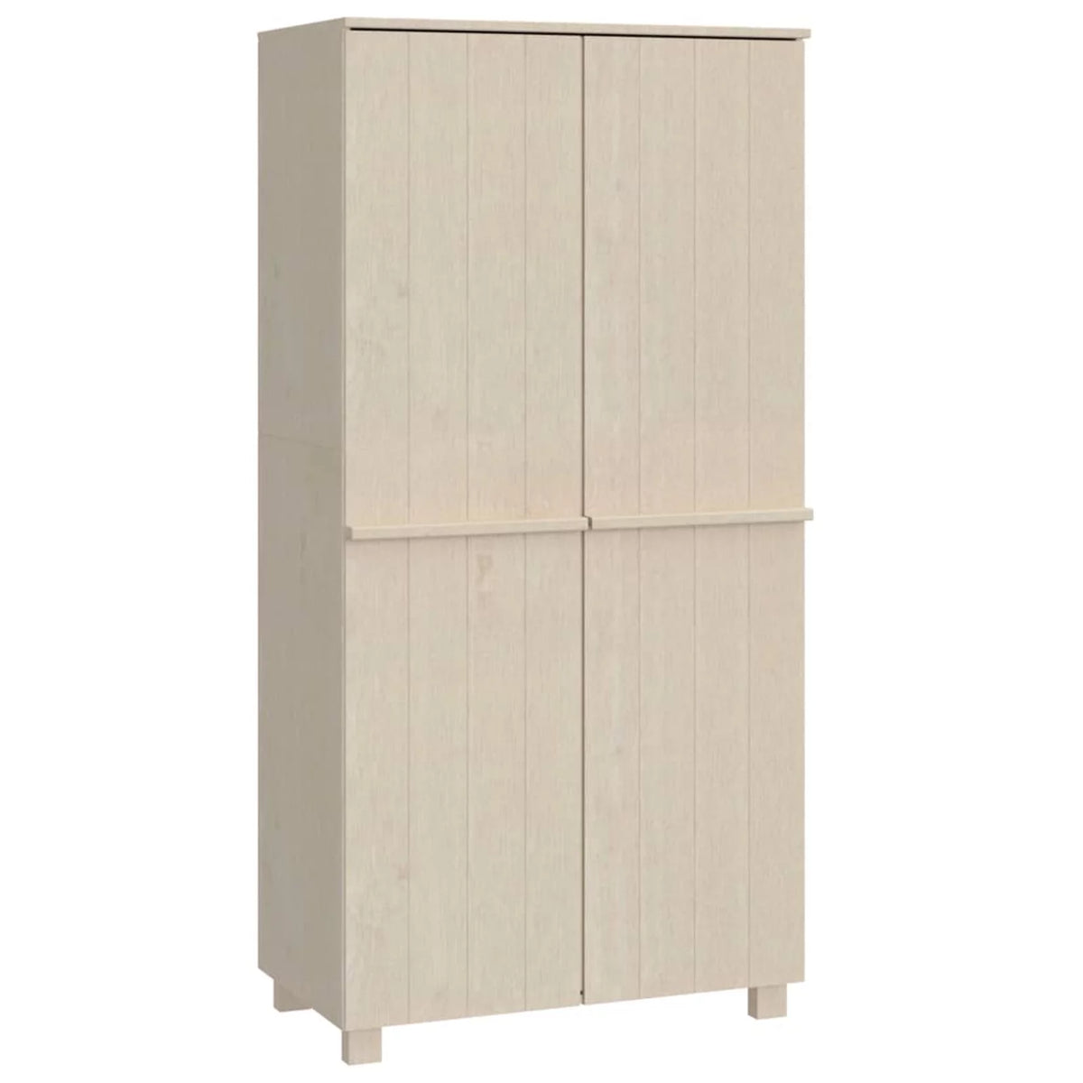 Pine Wood Wardrobe with Hanging Rod N5168