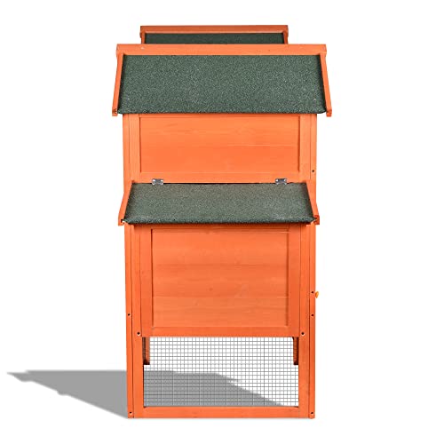 Large Metal Chicken Coop Hexagonal Walk-in Poultry Cage with Anti-UV Cover (13.1 * 8.6ft) R2942