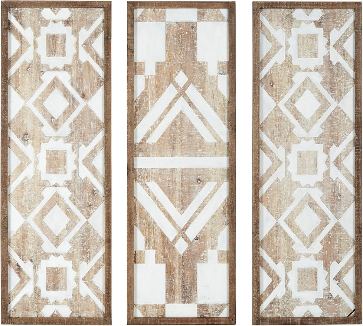 Natural Mandal Wall Decor, 3 Piece Canvas Z44372