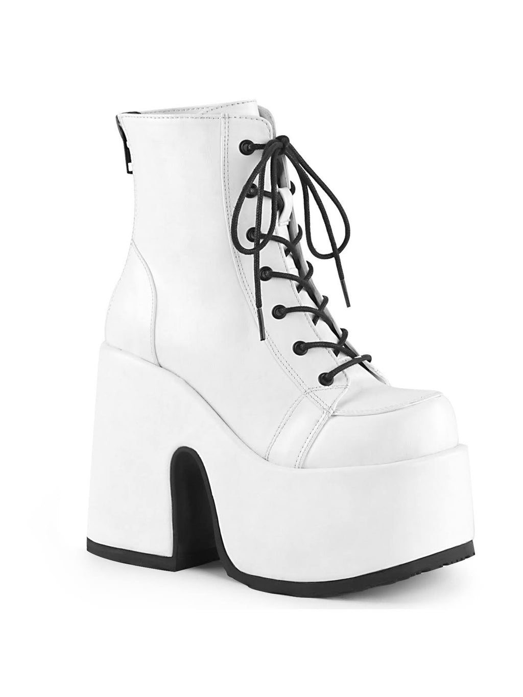 White Vegan Leather Shoes D763224