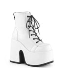 White Vegan Leather Shoes D763224