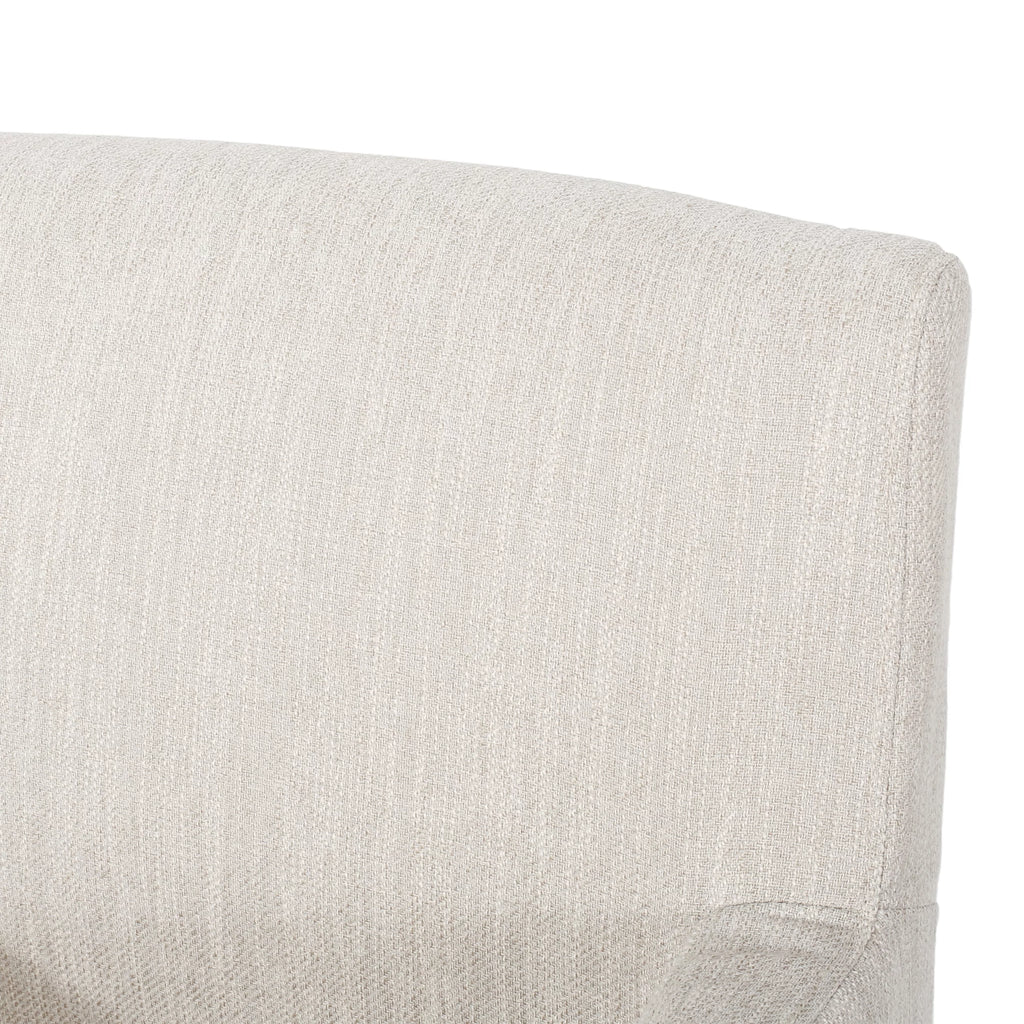 Beige Fabric Upholstered Wood 26 inch Counter Stools Set of 2 T65765