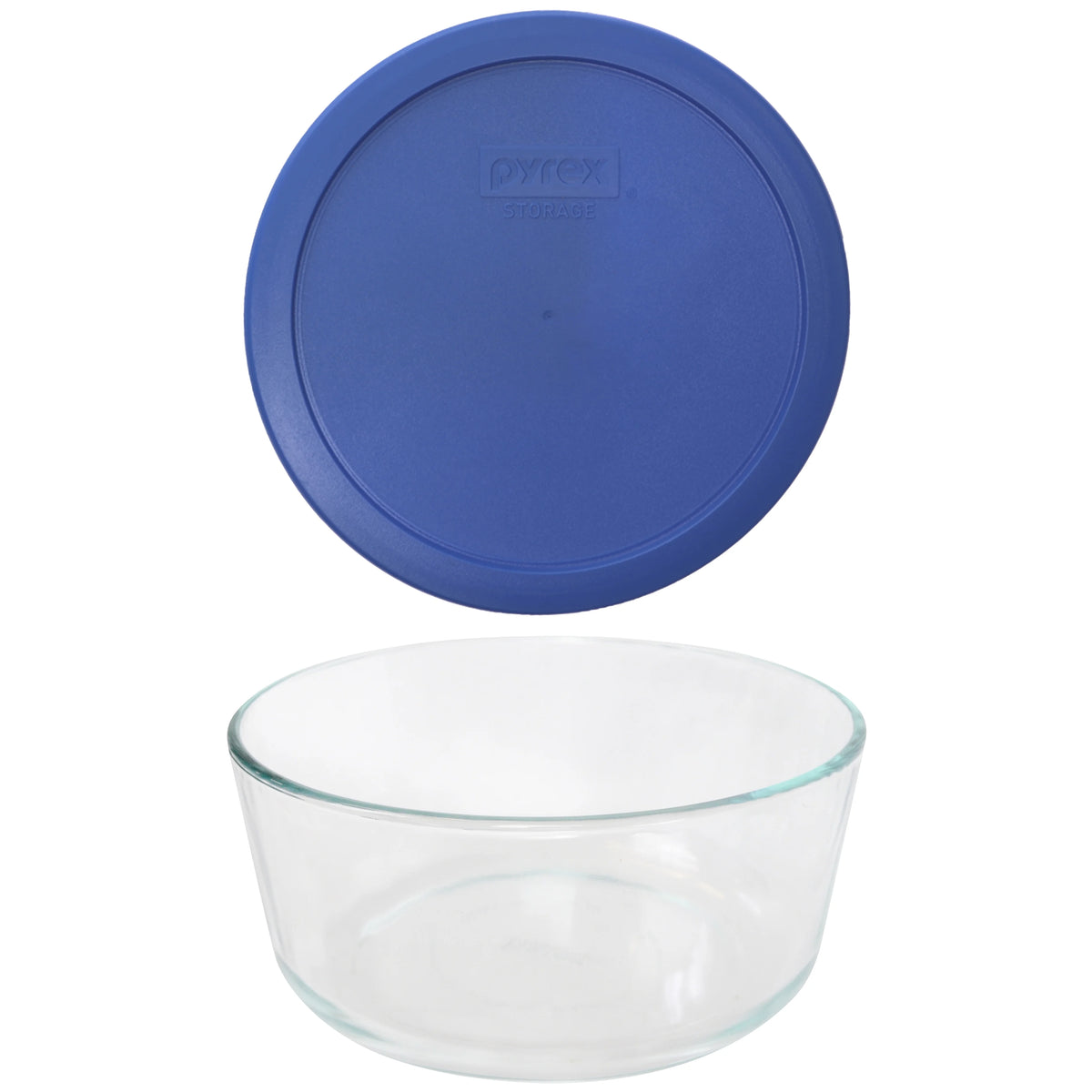 7-Cup Glass Bowl with Blue Lid W2983