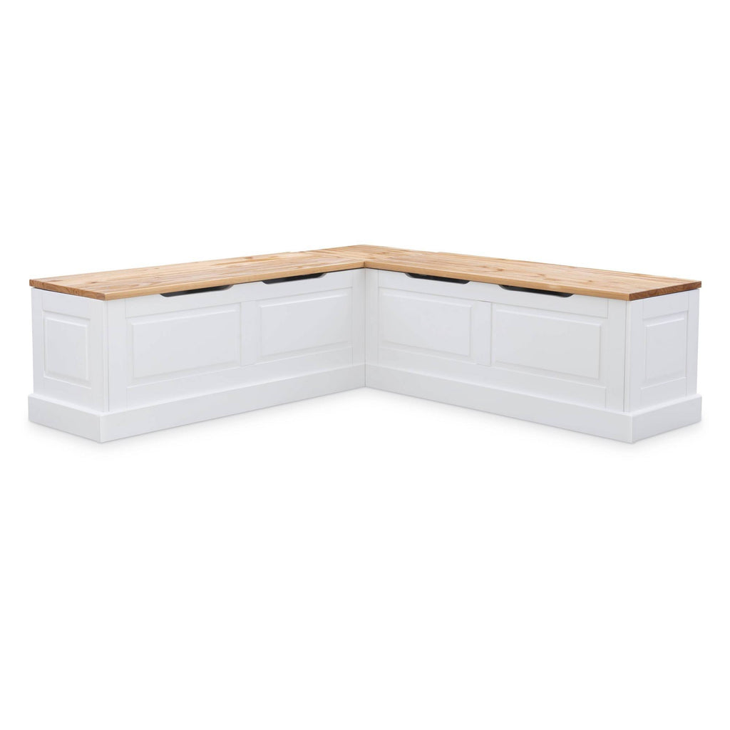 Natural Finish Breakfast Nook with Table and Storage, Seats 4 F2648