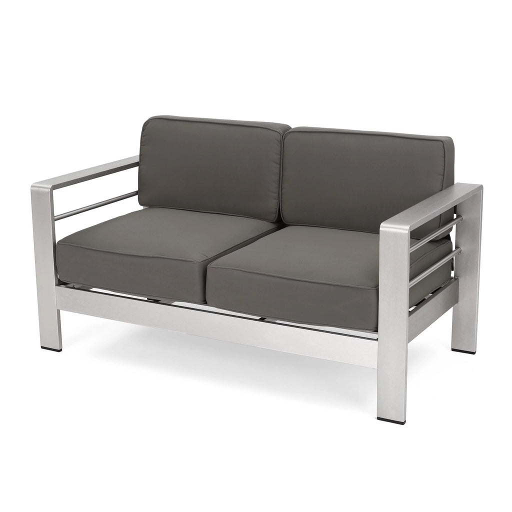 4 Seater Aluminum Chat Set with Side Table X67533