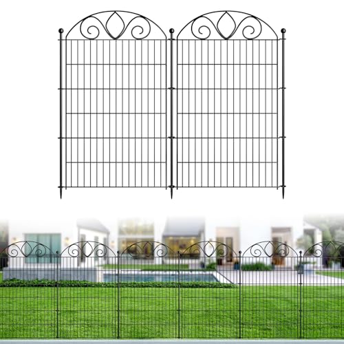 48" H x 21' L Rustproof Metal Garden Fence Panel M8998