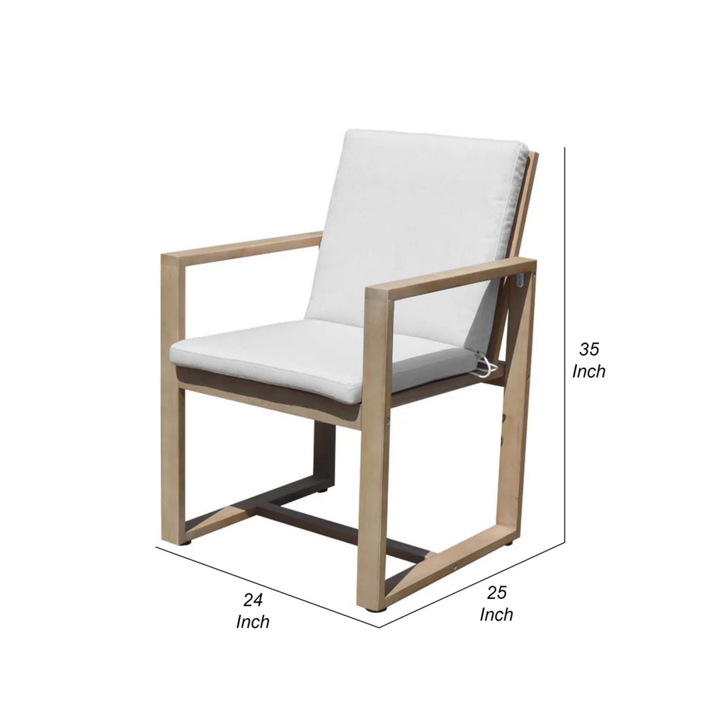 Natural Brown Eucalyptus Wood Dining Chair O780644