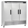Triple Door Reach-In Refrigerator, Bottom Mount, 81"W, 72 cu. ft., Stainless Steel F249097