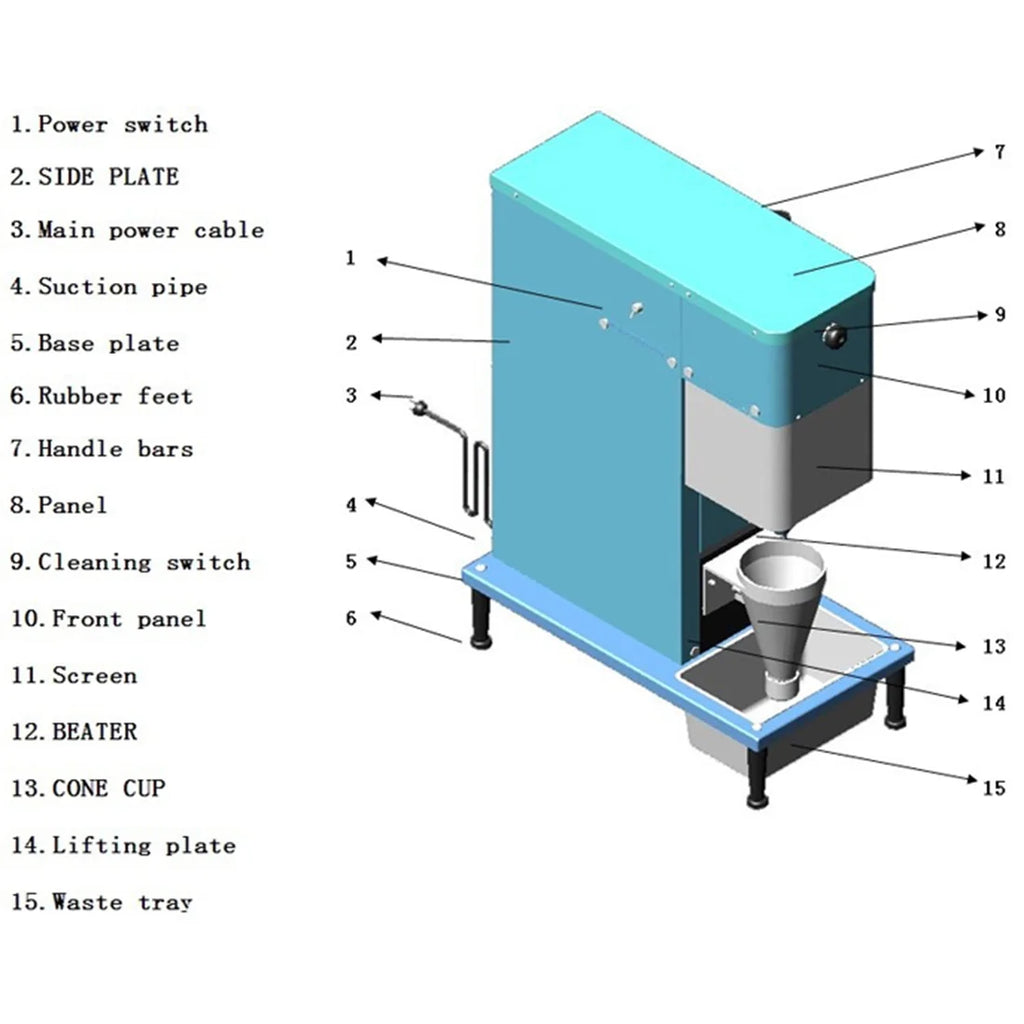 Electric Fruit Ice Cream Machine Juice Yogurt Milkshake Mixer C93394