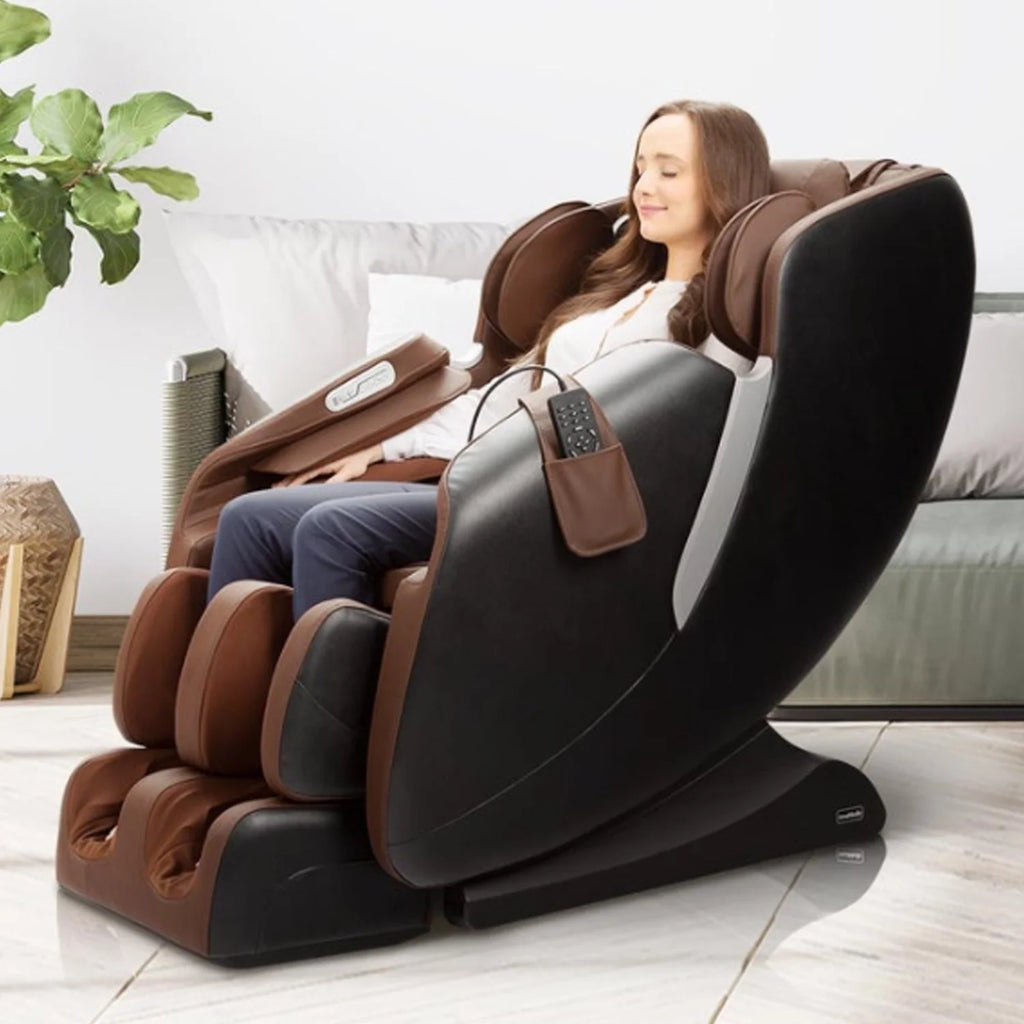 Brown Full Body Reclining Massage Chair M76762