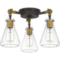 3 Light Semi-Flush Mount Western Bronze Q348054