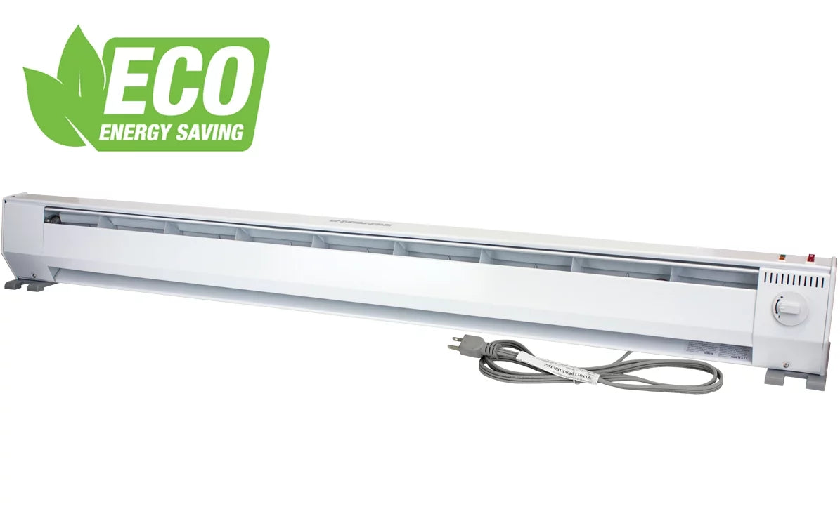 5' Portable 2-Stage Baseboard Heater, 1500W / 120V, White D974990