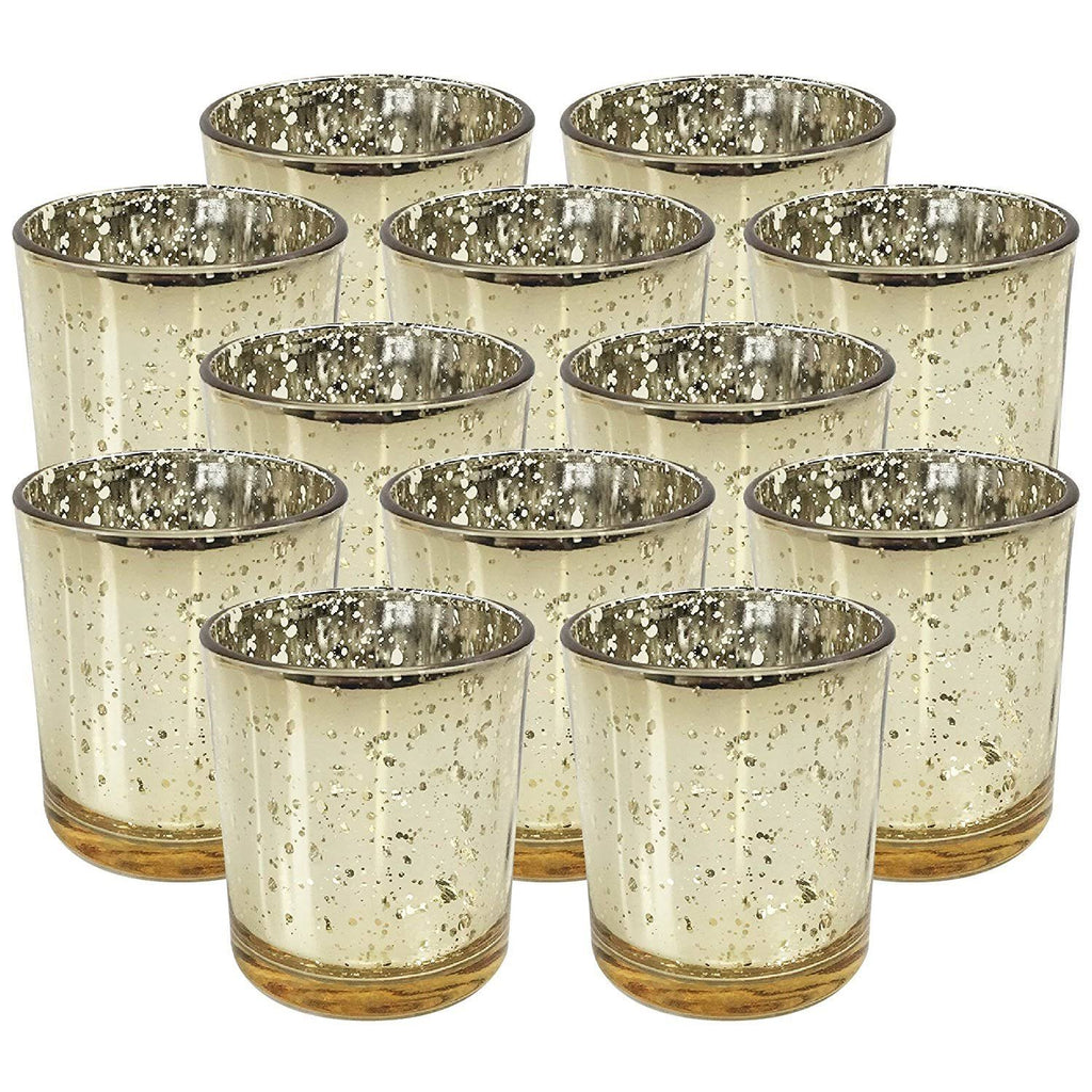 Mercury Glass Votive Candle Holders Set of 12 F589912