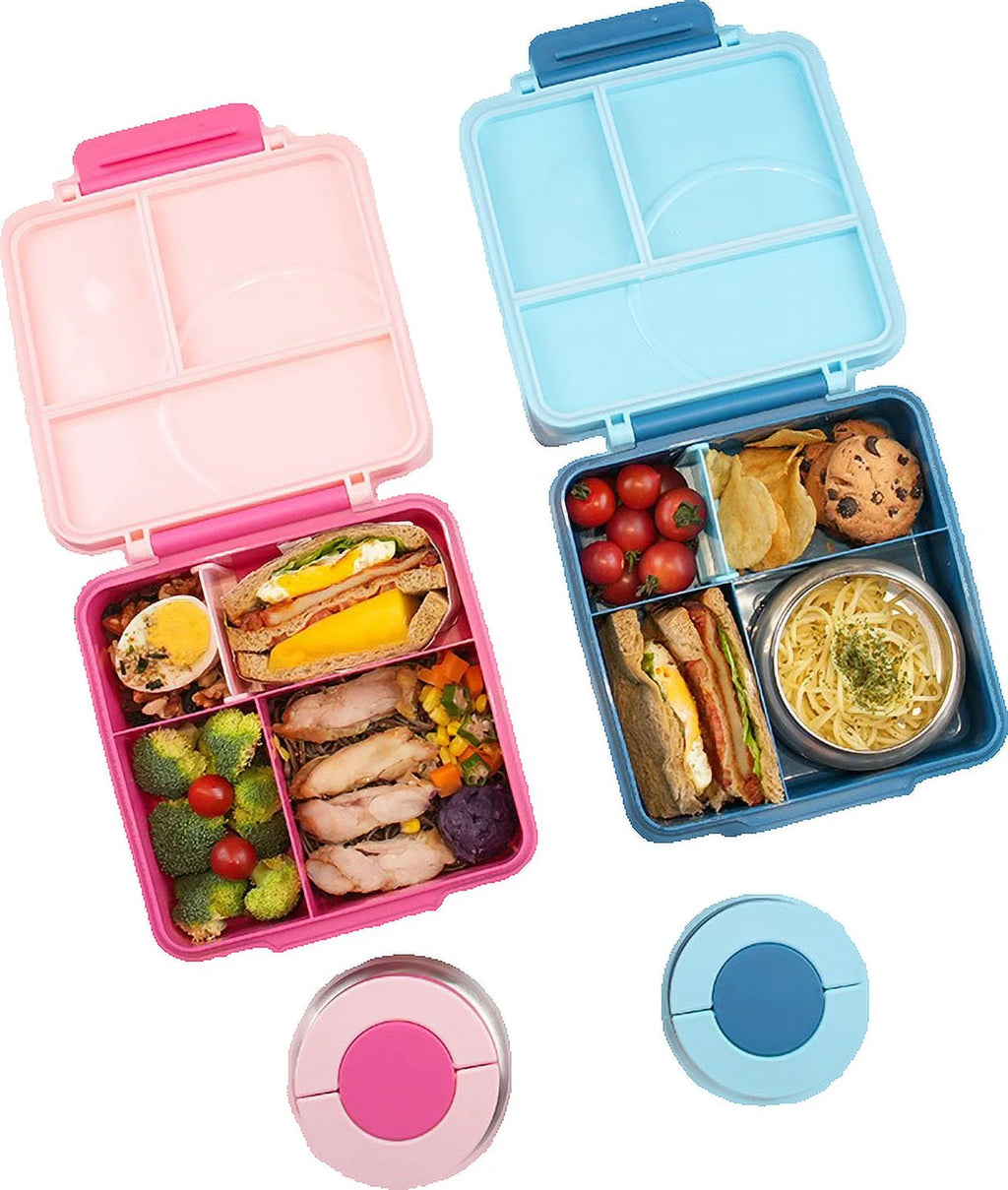 Blue Leak Proof Bento Box with Thermos Food Jar U1167