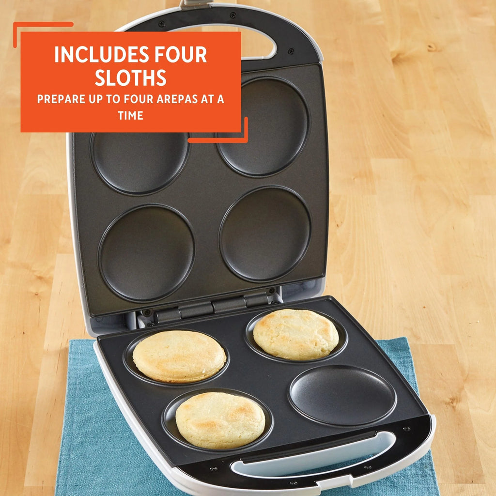 White 4 Slot Electric Arepa Maker N926