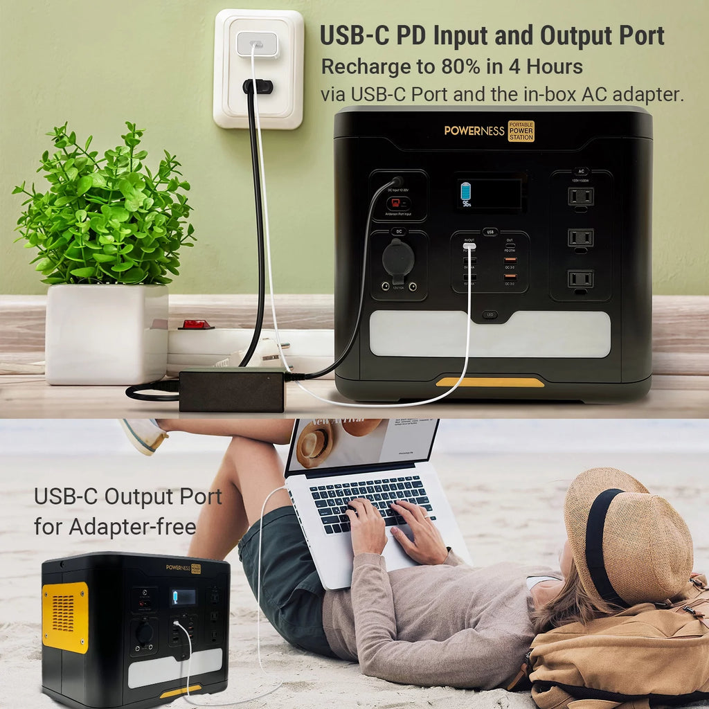 Portable Power Station 1536Wh LiFePO4 with 1500W AC Outlets P47807