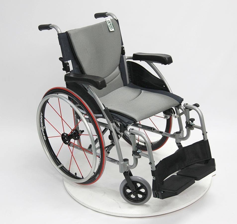 Lightweight Ergonomic Wheelchair with Silver Seat J47799