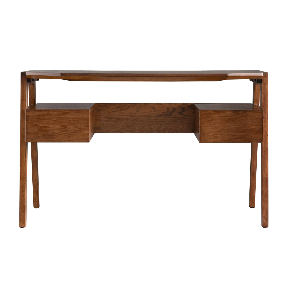 White Writing Desk with Storage D594