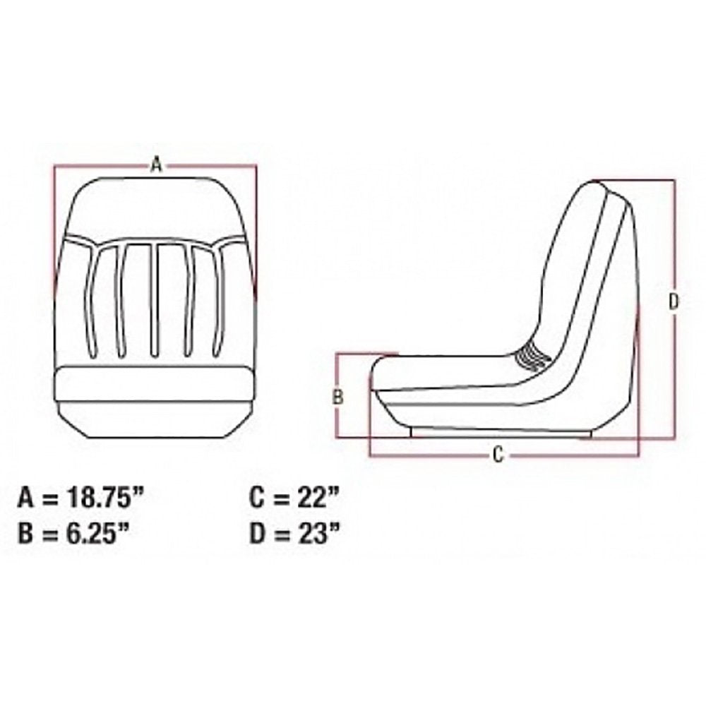 SEAT STANDARD W/ TRACKS C6037