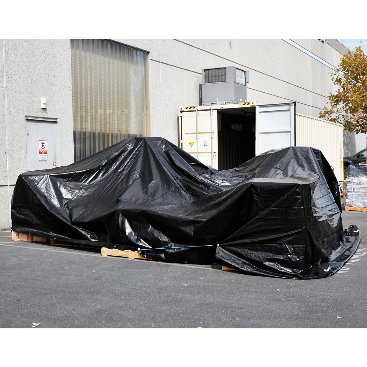 20 ft. x 30 ft. Silver and Black Weather-Resistant Tarp B93195