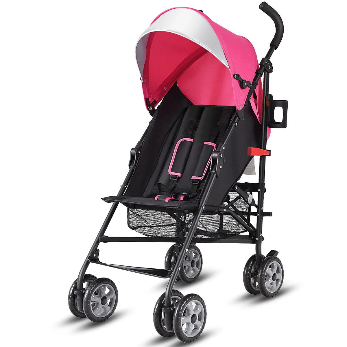 Folding Lightweight Umbrella Stroller with Storage Basket Black B482201