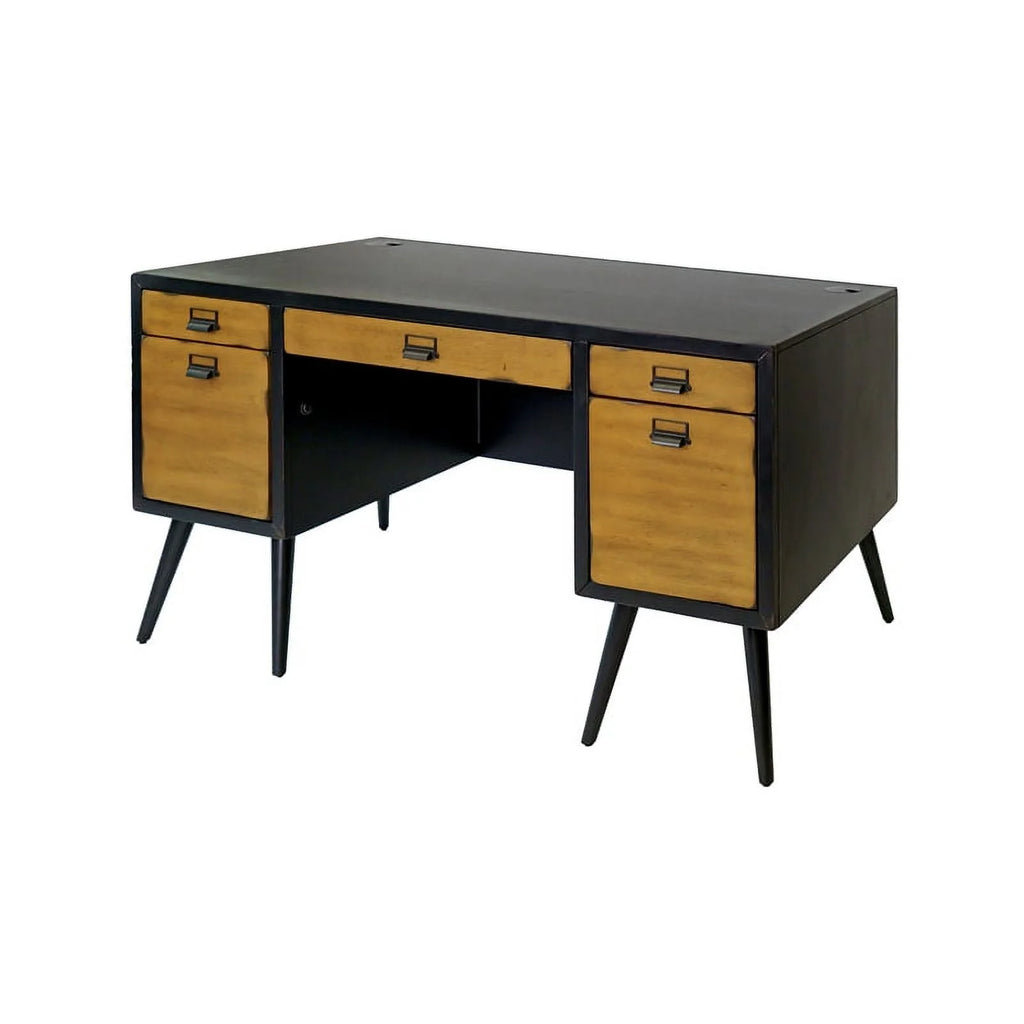 Black Wood Executive Desk H1539