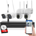 8 Channel 2X IP Cameras 2X PTZ Cameras 1TB HDD Wireless Outdoor Security Camera System Z952283