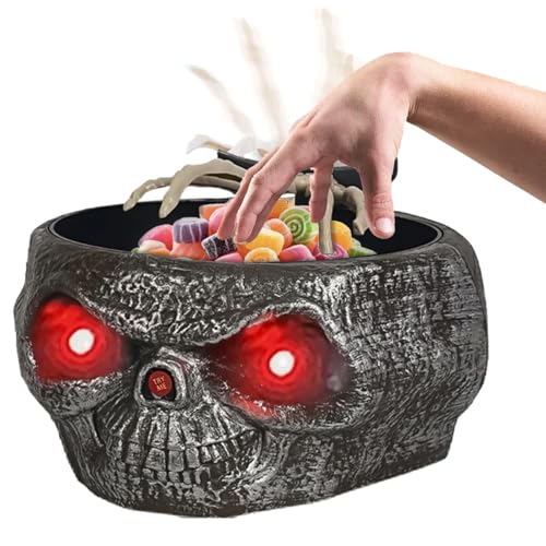 Halloween Candy Bowl with Moving Skeleton Hand F7213