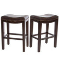 Brown Backless Counter Stools (Set of 2) F444
