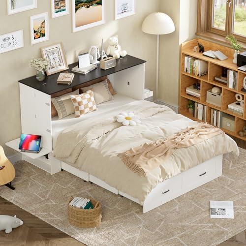 Murphy Bed Queen with Storage & Charging Station B814062