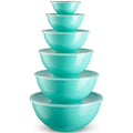 12 Piece Plastic Mixing Bowls with Airtight Lids Set O26999