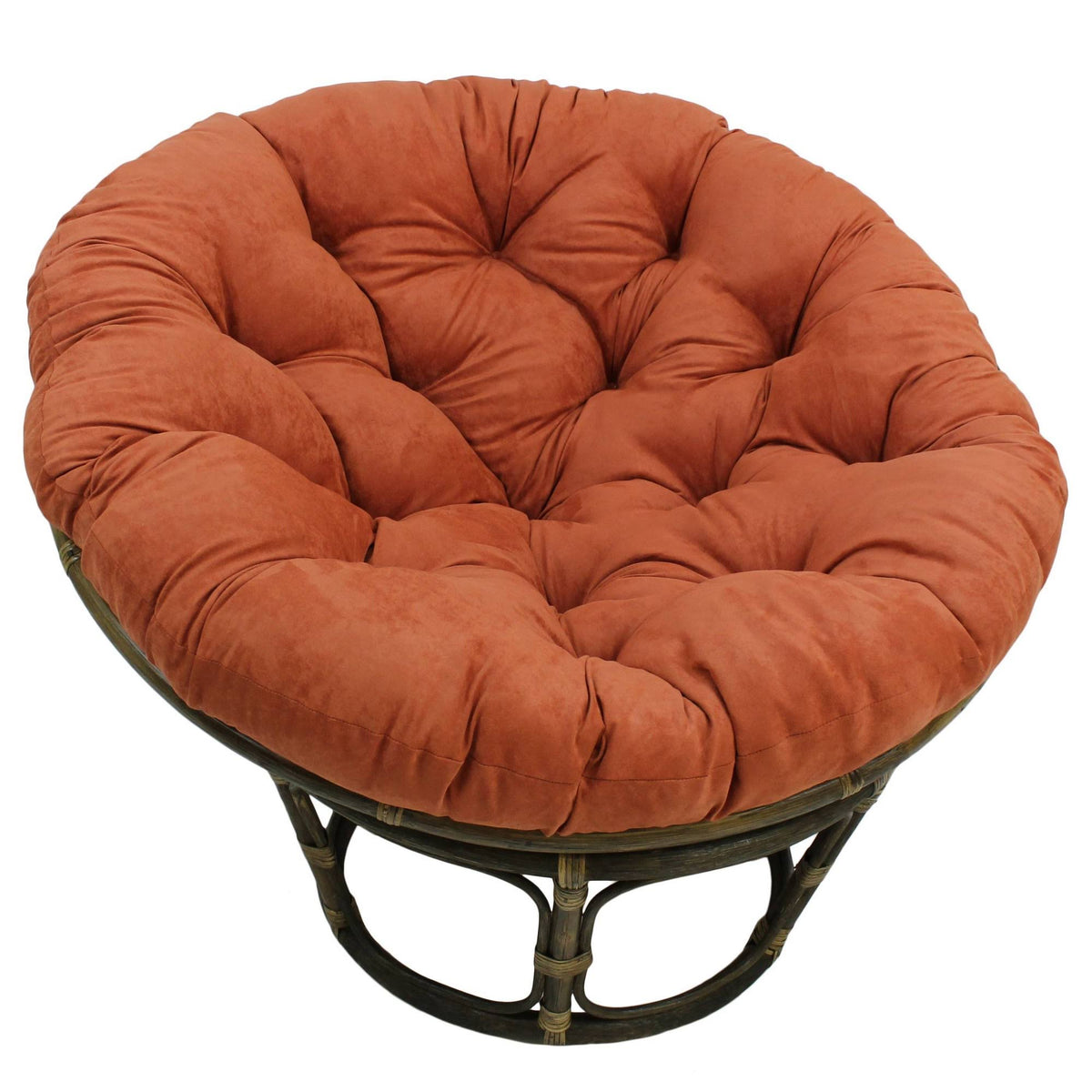 Rattan Papasan Chair with Micro Suede Cushion R933993